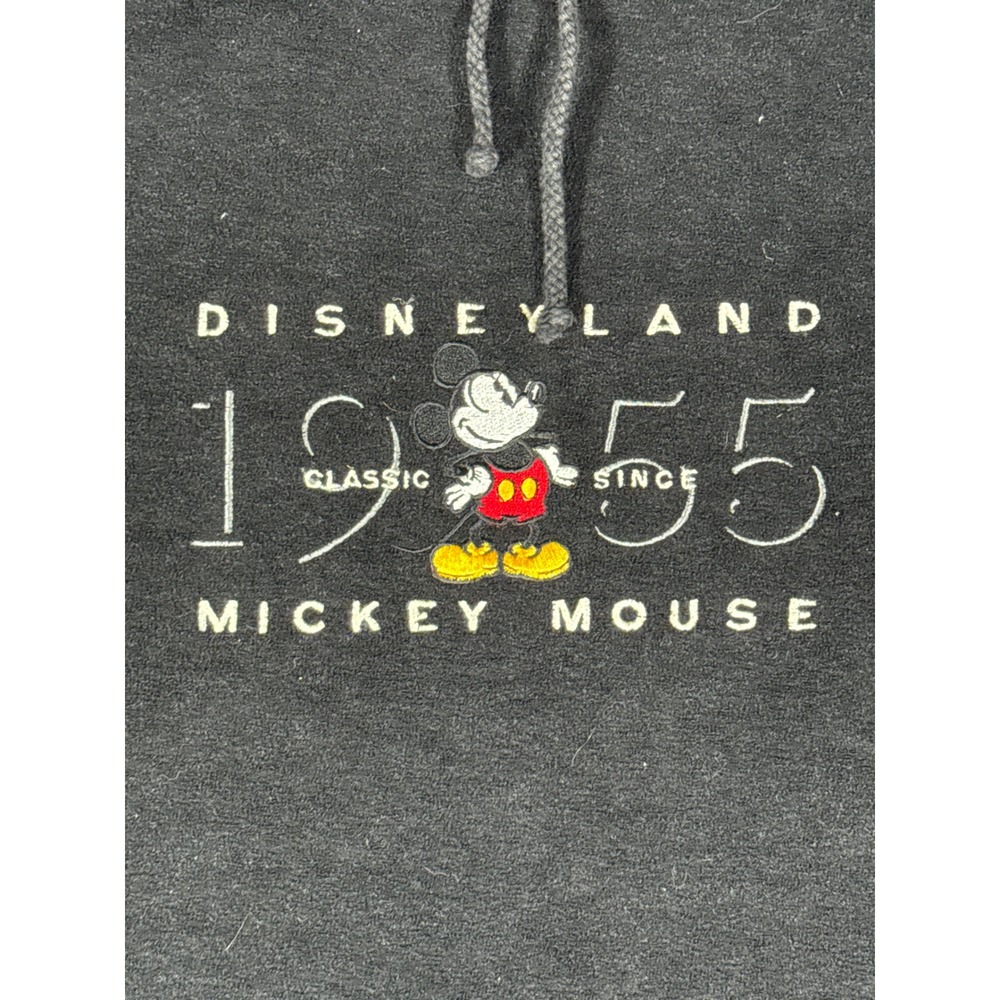 Vintage Disneyland Mickey Mouse Fleece Pullover Black 1955 Classic Large USA - Picture 2 of 10